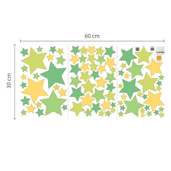 dimension image slide 0 of 3, Walplus Glow Moon Stars Triangles Children Wall Sticker Nursery Decor