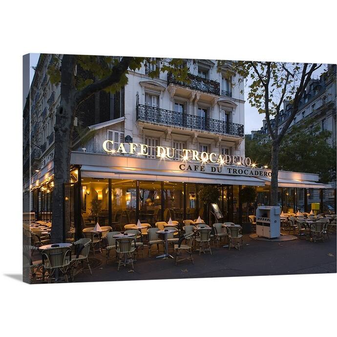 "Cafe Du Trocadero, Paris, Ile de France, France" Canvas Wall Art