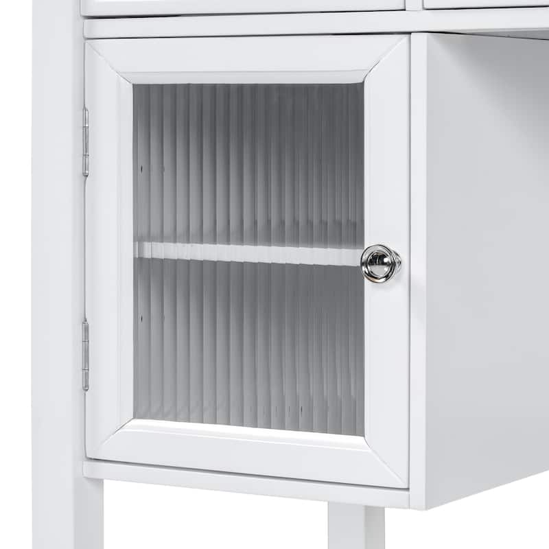 44.4" Makeup Vanity Desk with Large Adjustable Mirror, Dressing