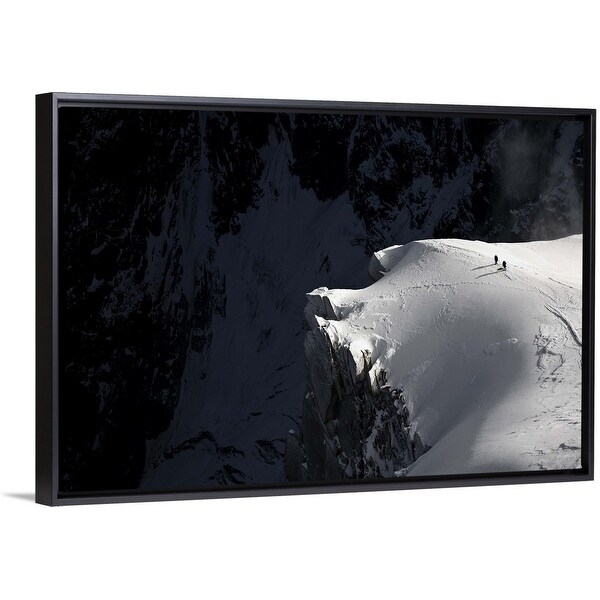 "Alpinists" Black Float Frame Canvas Art