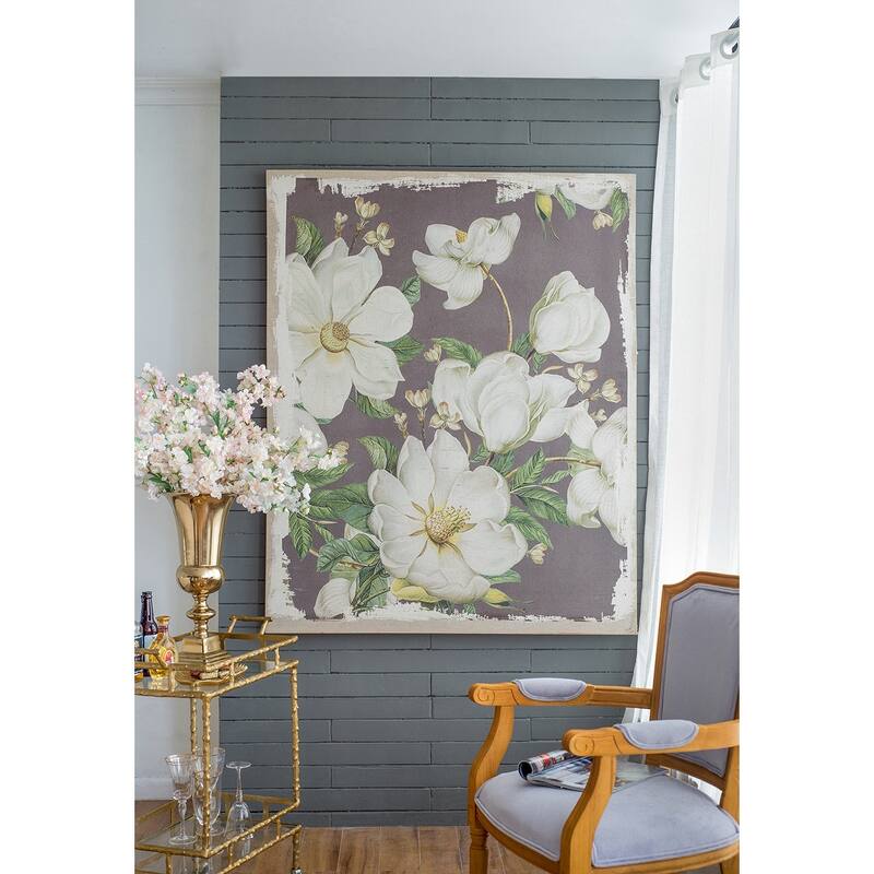 Modern Wall Decor, Botanical Wall Art Prints, Magnolia Canvas Painting, for Living Room Dining Room Bedroom Hallway