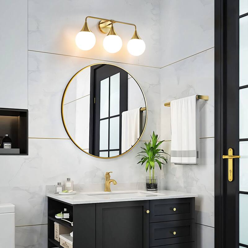 Dimmable Vanity Light with Clear Glass Shade
