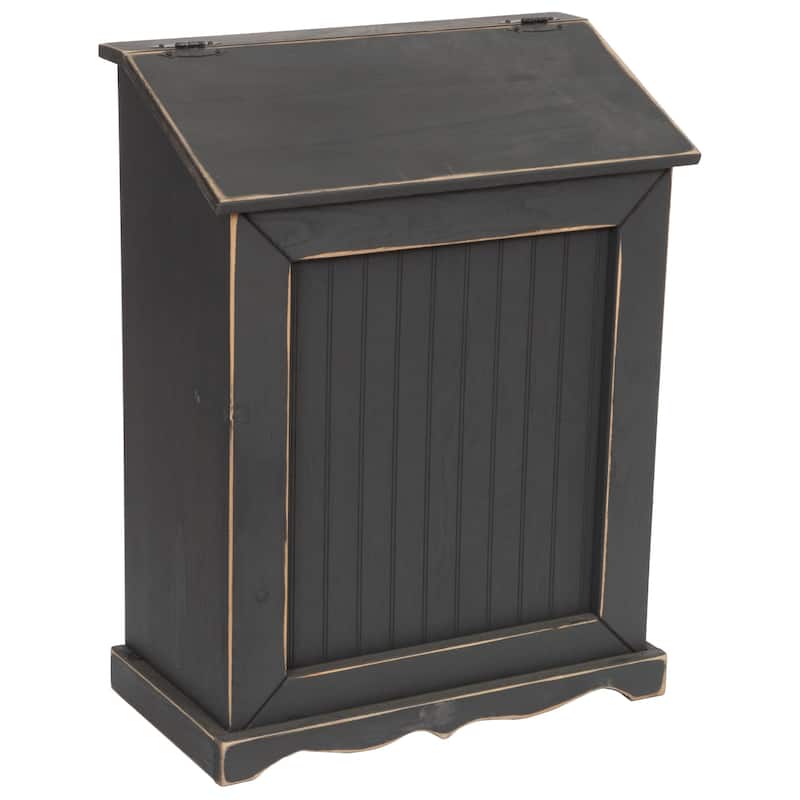 Farmhouse Lift-Top Hamper - Black