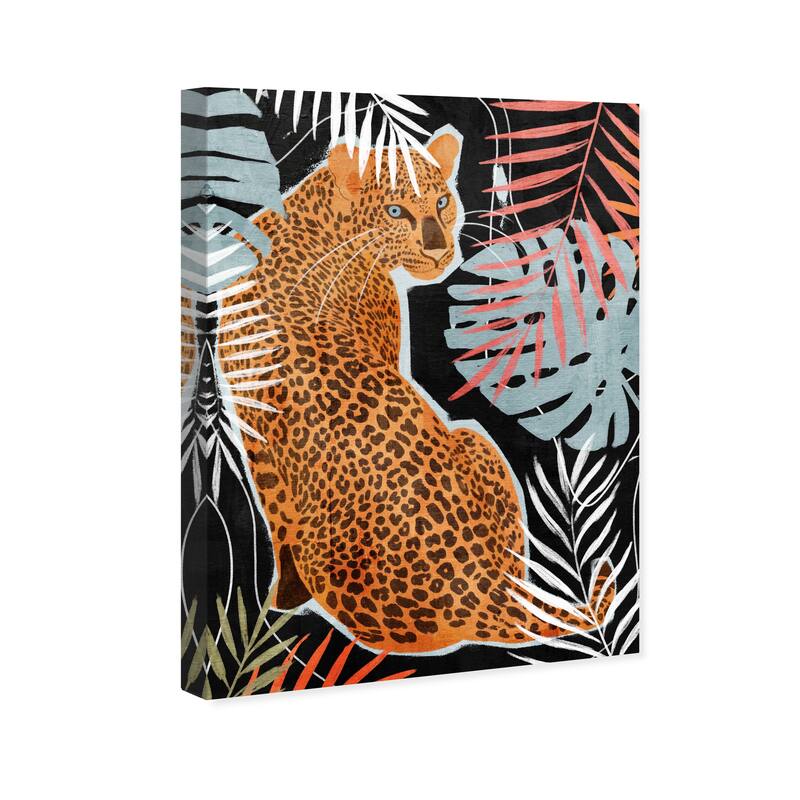 Wynwood Studio Canvas Animals Hot Cheetah Lime Orange and Tangerine Modern & Contemporary Wall Art Canvas Print