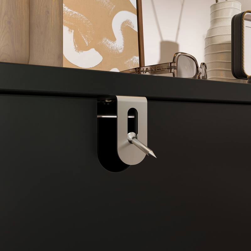 White Sideboard Bookcase Kitchen Cabinet Buffet Credenza End Table Whie/Black