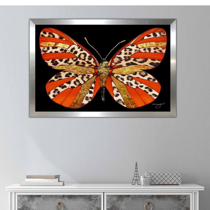 "Leopard & Gold Butterfly" by Jodi Print on Acrylic