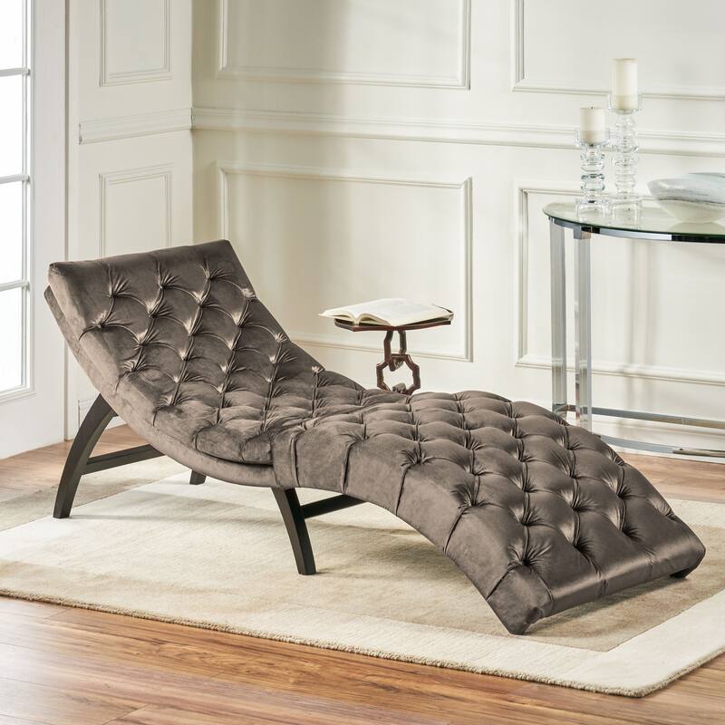 72.5" Button Tufted Chaise Lounge Chair