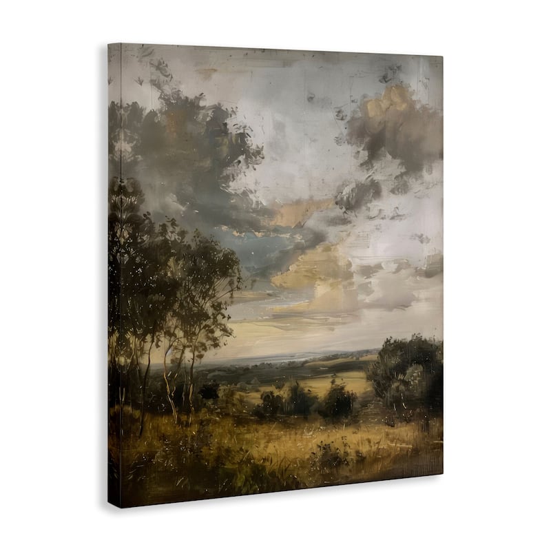 Stupell Rural Meadow at Dawn Canvas Wall Art Design By LSR Creative Studio
