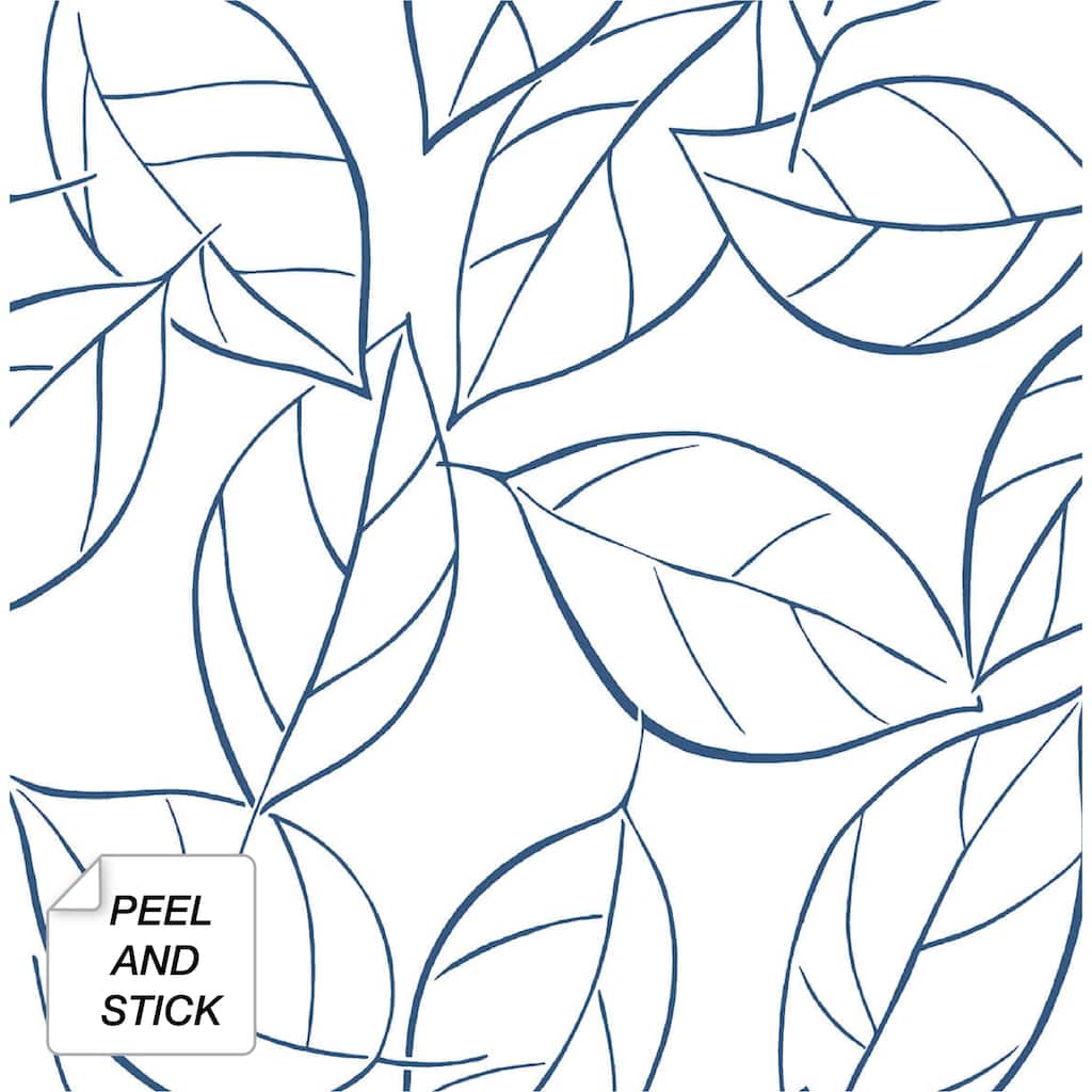 NextWall Tossed Leaves Peel and Stick Removable Wallpaper