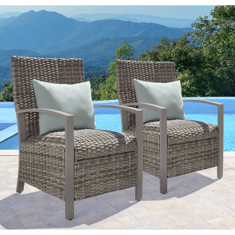 Abbyson Memphis Dining Armchair With Cushion (2-Pack)