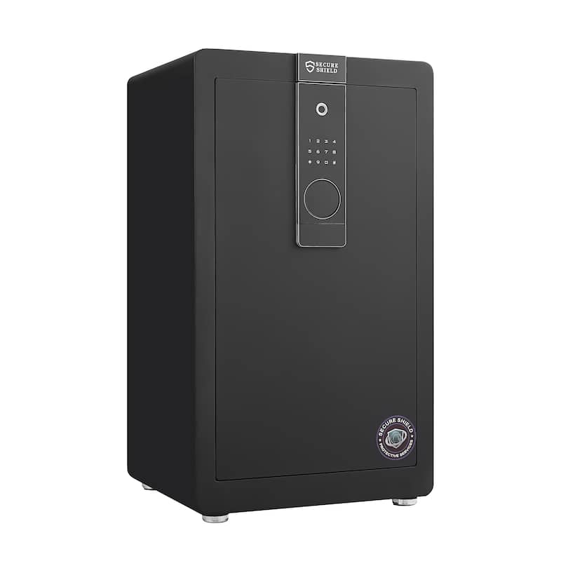 Safe Box with Biometric Recognition, Built-in Removable And Flexible Compartment Partition, Electronic Password Lock