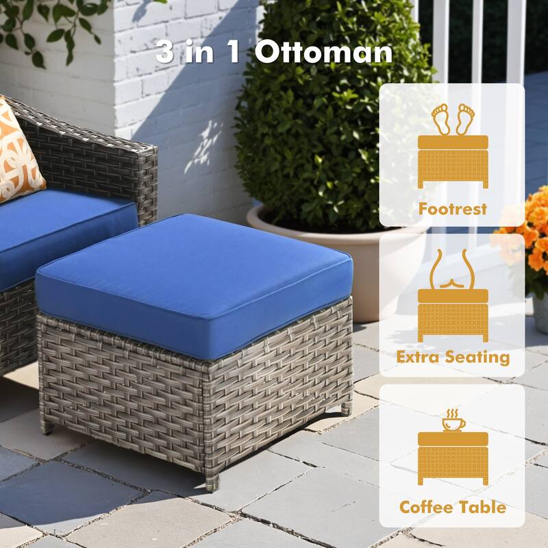 XIZZI Outdoor Patio Furniture Set with Fire Pit Table