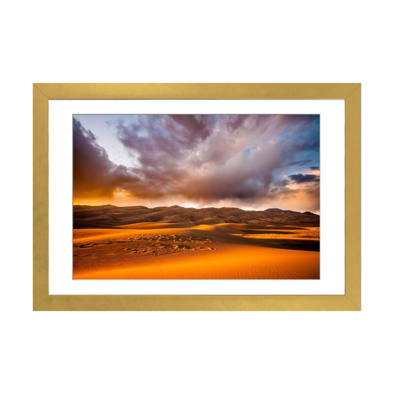 iCanvas "Expanding Motion" by Dan Ballard - Gold - 24x32x1