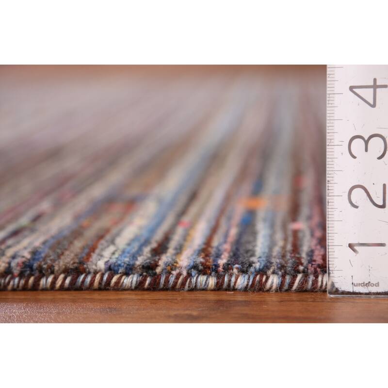 Hand Knotted Oriental 100% Wool Carpet Tribal Animal Pictorial Multi-Colored Gabbeh Area Rug - 7' 10'' X 5' 6''