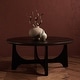 preview thumbnail 2 of 28, SAFAVIEH Couture Sasha Wood Round Coffee Table - 40 in. W x 40 in. D x 18 in. H Black