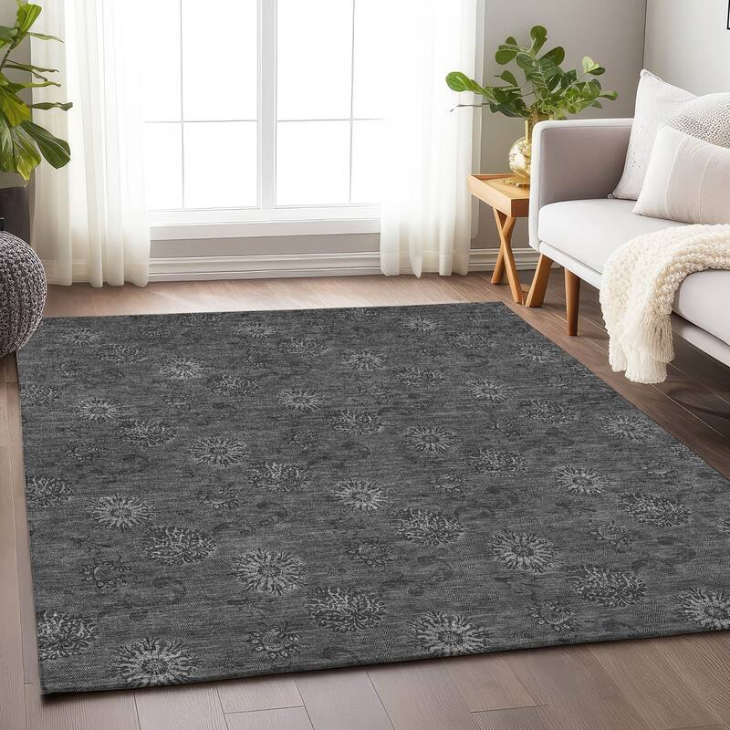 Premium Washable Super Soft Floral Imprint Mayfield Rug