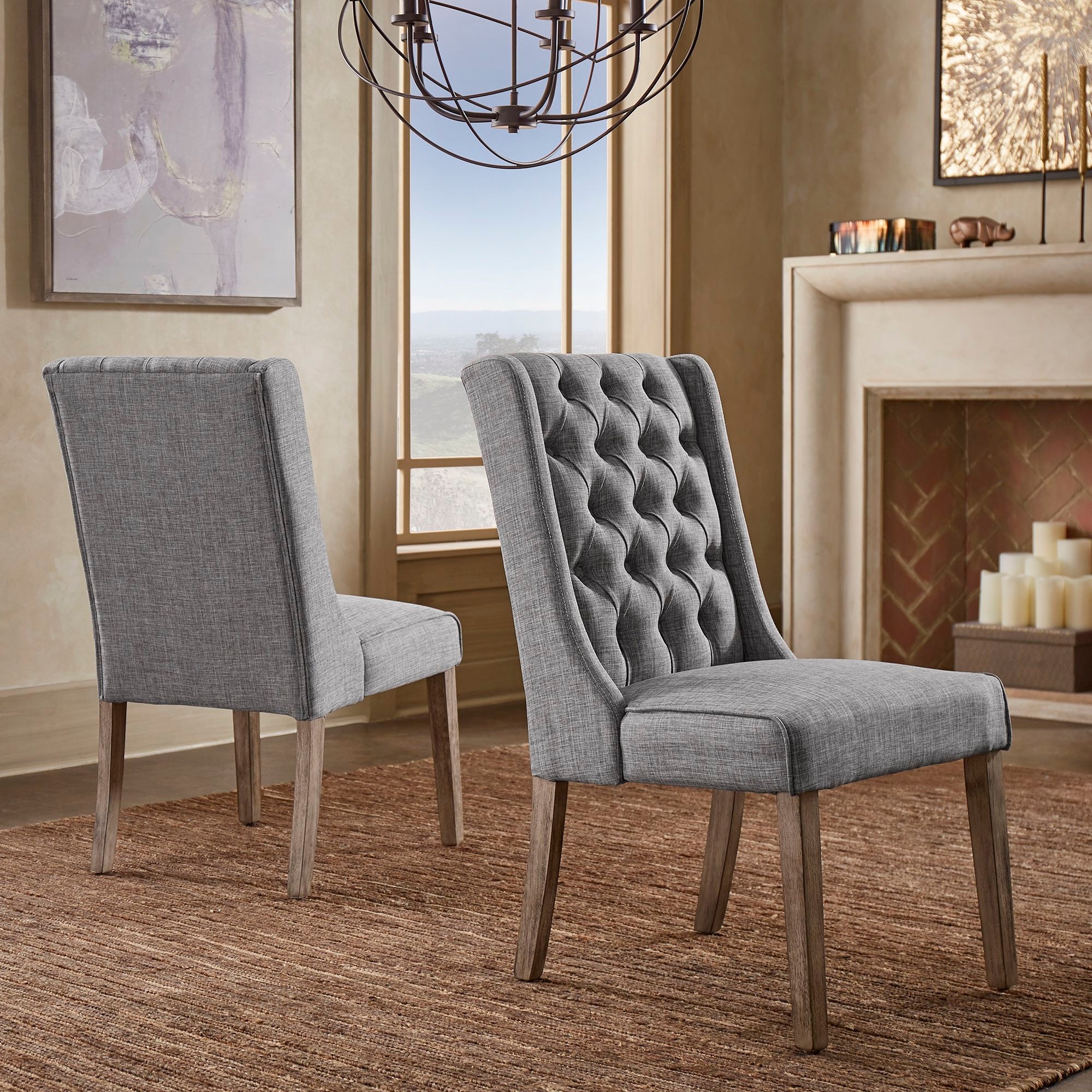 Evelin tufted upholstered parsons dining chair clearance