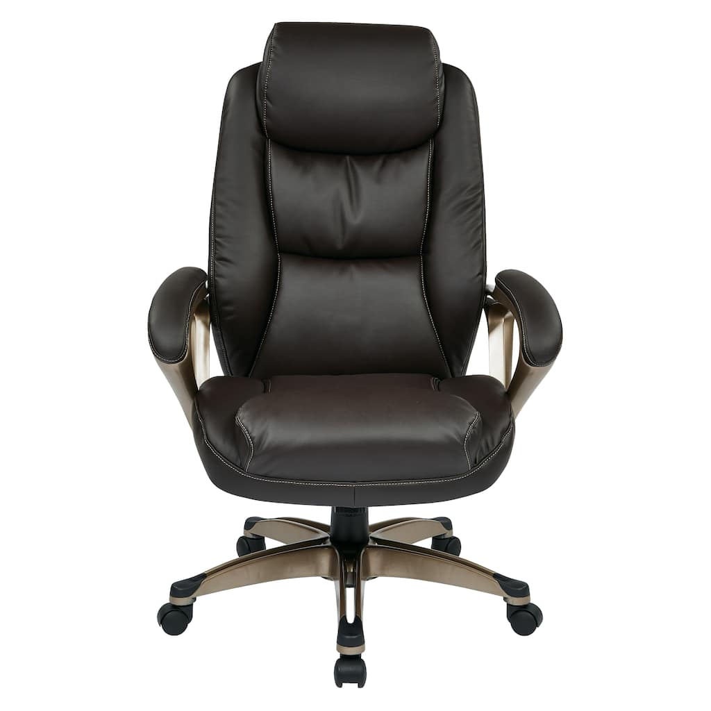 Executive Bonded Leather Chair with Coil Spring Seat