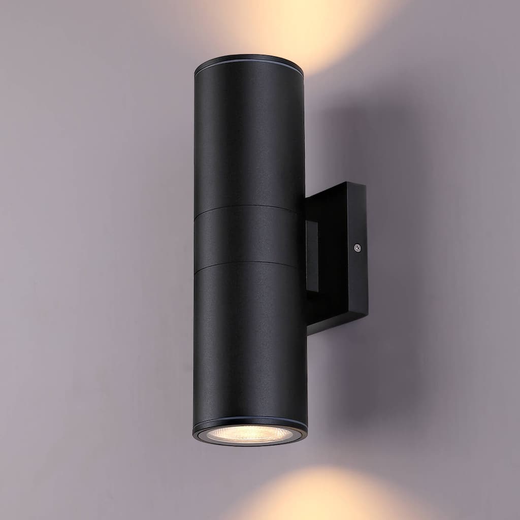 Up Down Outdoor Wall Light, IP65 Waterproof Alumnium Integrated Cylinder LED