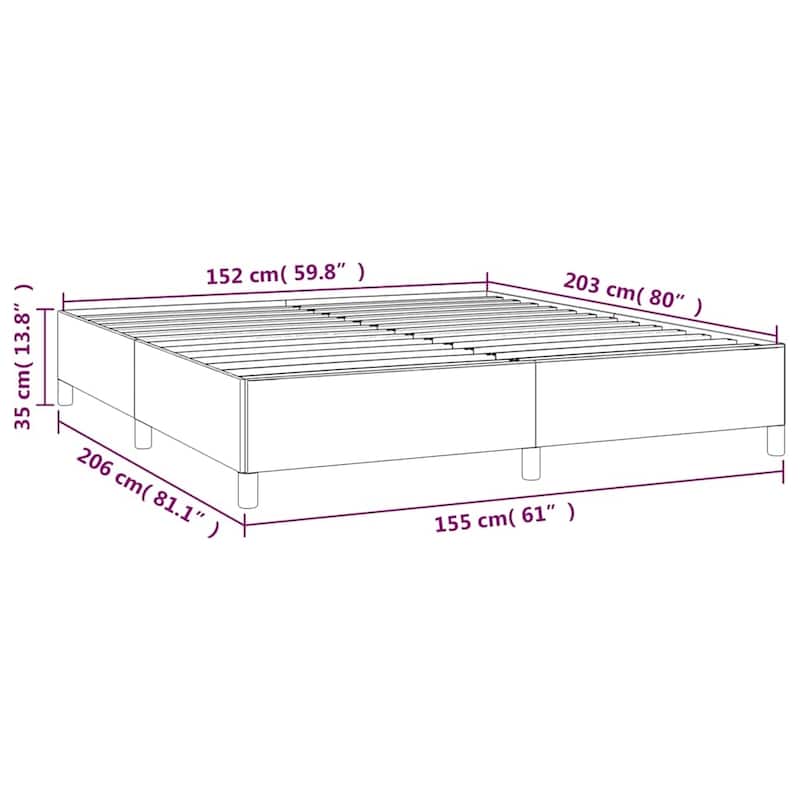 vidaXL Bed Frame, Fabric, No Mattress