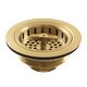 preview thumbnail 9 of 7, Tacoma Spin and Seal Sink Basket Strainer Brushed Brass