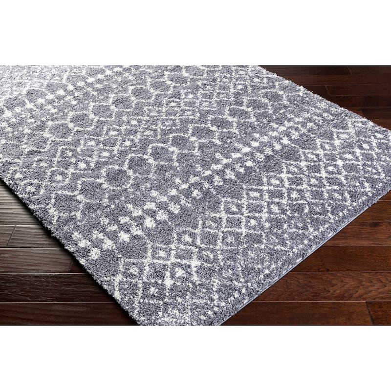 Livabliss Bouchra Moroccan Trellis Shag Area Rug