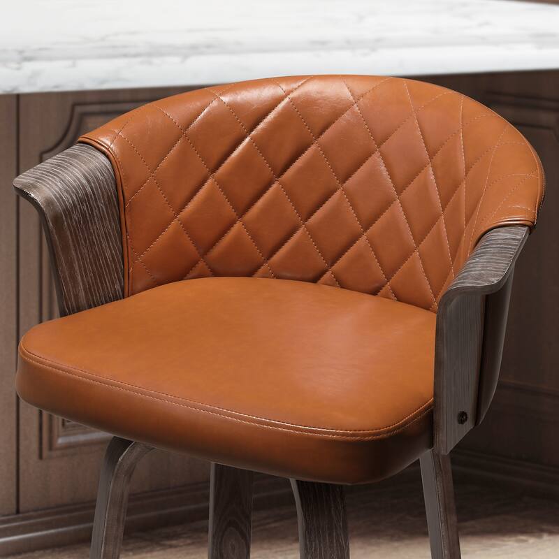 Art Leon Mid-century Modern Swivel Counter Stools (Set of 2)