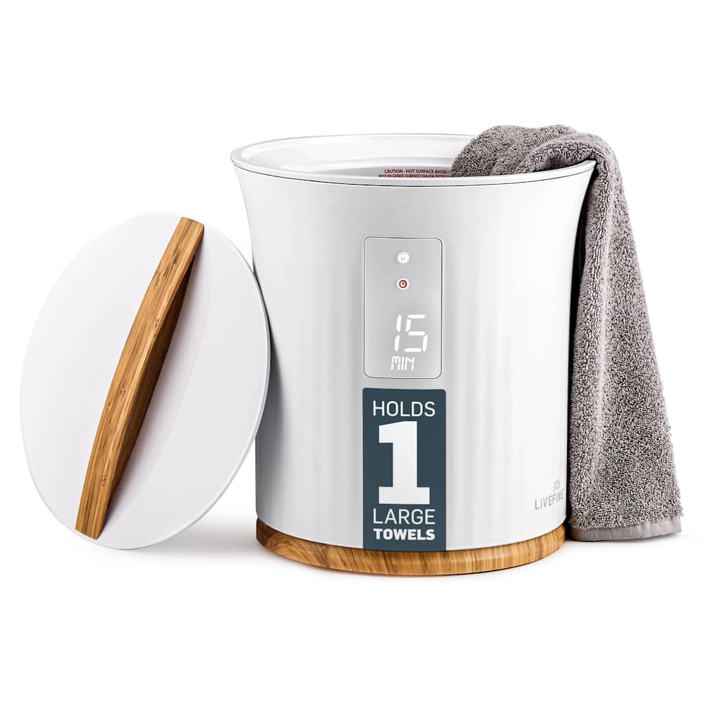 Live Fine Bucket Style Towel Warmer - White