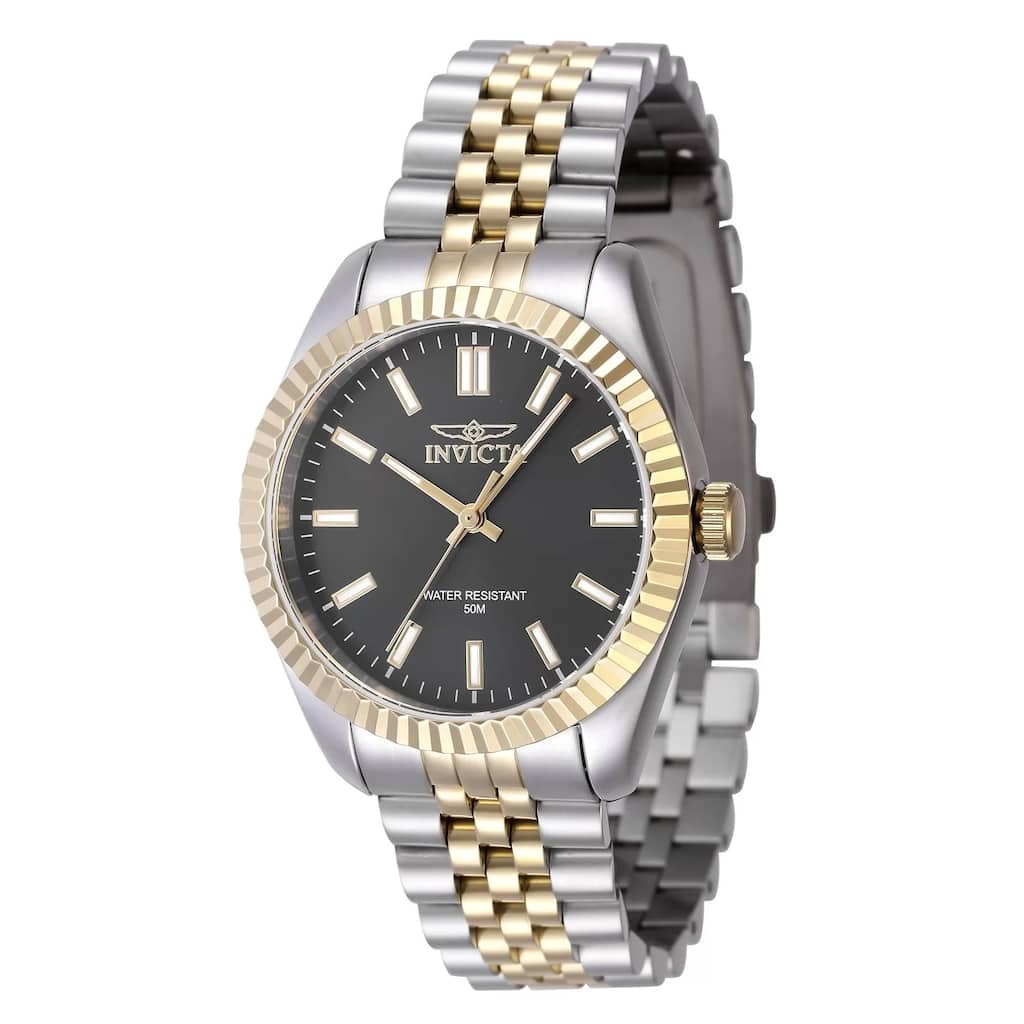 Invicta Women's 47499 Specialty Quartz 3 Hand Black Dial Watch