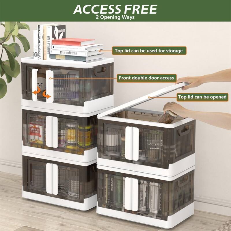 Storage Bins with Lids and Wheels - 12"D x19"W x 12"H