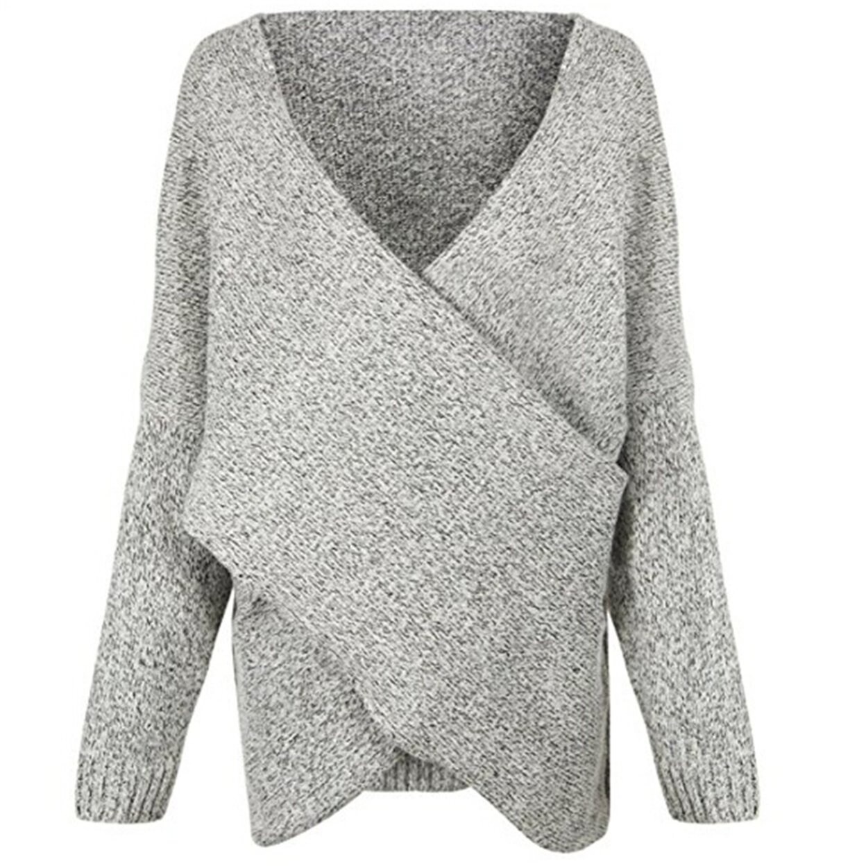 criss cross wrap front sweater