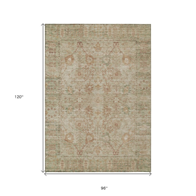 HomeRoots Oriental Traditional Rectangle Outdoor Rug