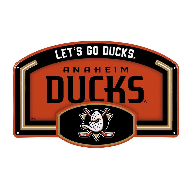Anaheim Ducks Embossed Steel Wall Sign, 11" x 17"