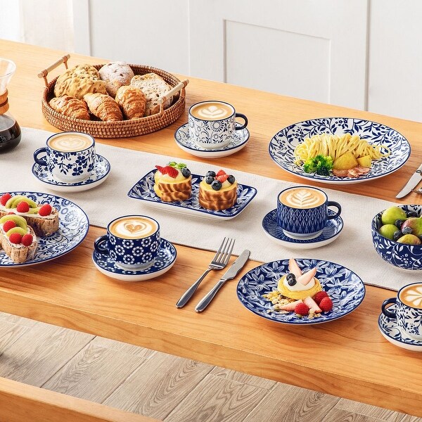 STANDART No.24〜29 6冊セット COFFEE vancasso SELENE 6-Piece Porcelain Espresso Cup with Saucer Set