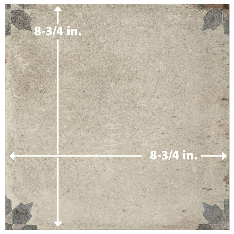Merola Tile D'Anticatto Decor Arezzo 8-3/4" x 8-3/4" Porcelain Floor and Wall Tile