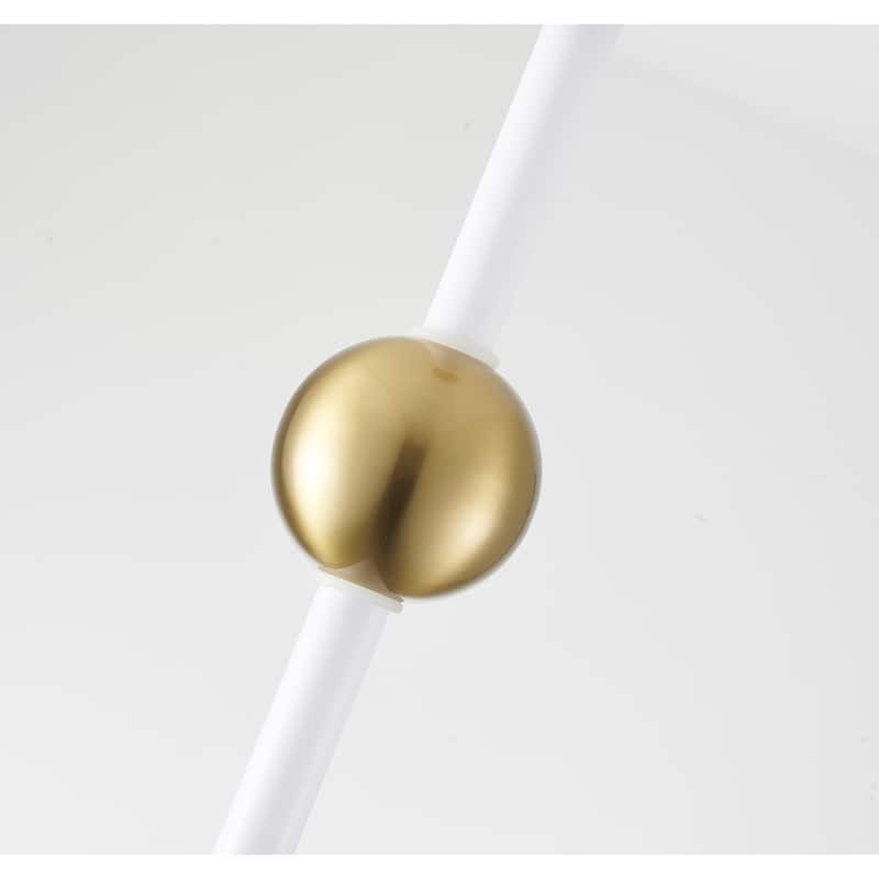 1-Light Gold LED Pendant With A White Glass Shade