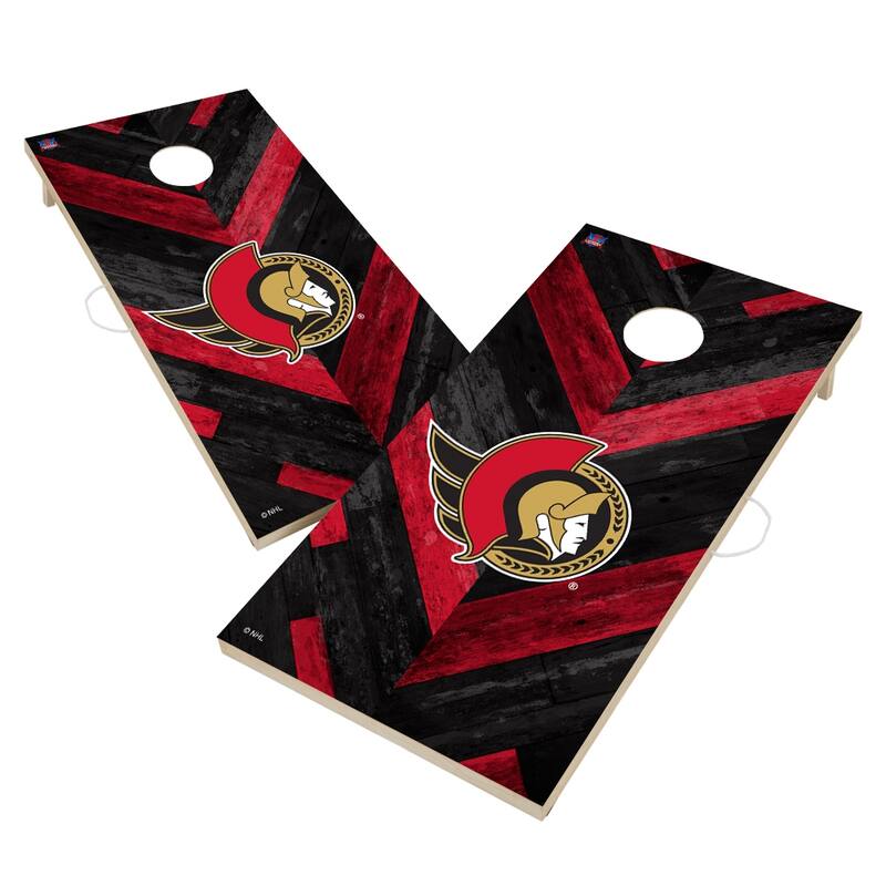 Ottawa Senators NHL Cornhole Board Set - Include LED Lights