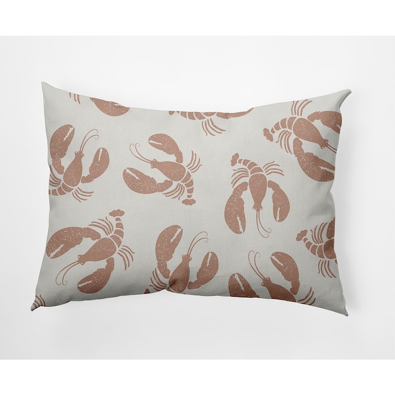 Lobster Fest Nautical Decorative Indoor Pillow - Mauve - 14" x 20"