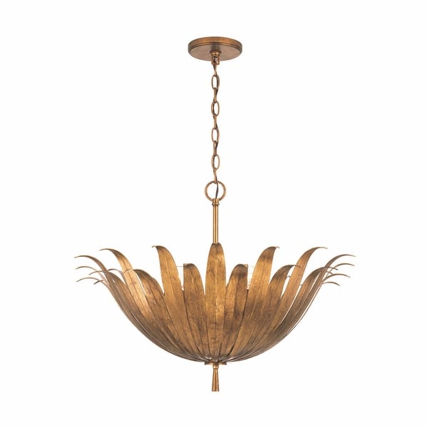 slide 2 of 20, Eden 4-light Hanging Pendant Antique Gold - 18.75"H x 24"W