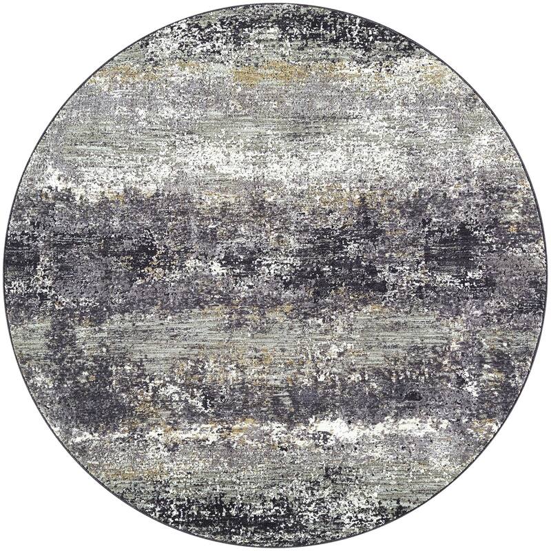 Livabliss Gakko Rustic Area Rug - Medium Gray - 5'3" x 5'3"