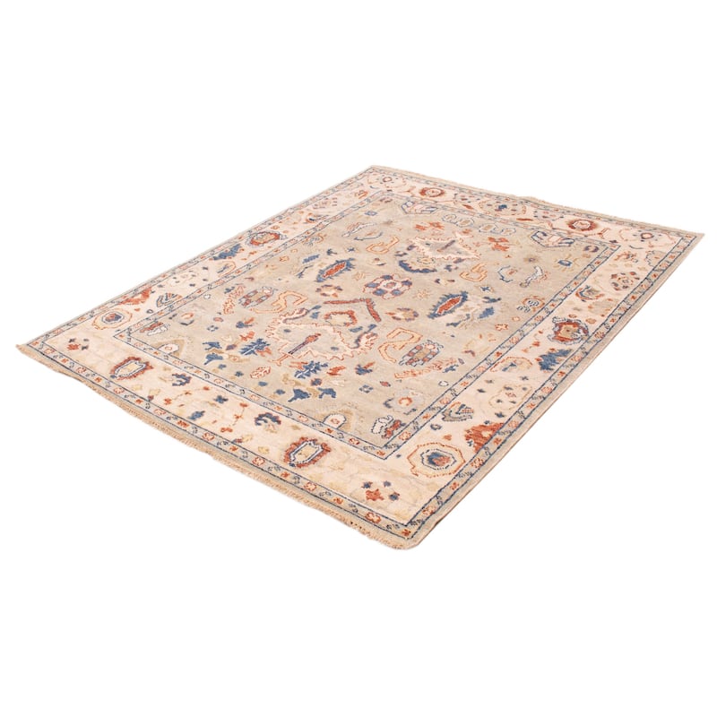 ECARPETGALLERY Hand-knotted Jules Serapi Light Grey Wool Rug - 8'0 x 9'11