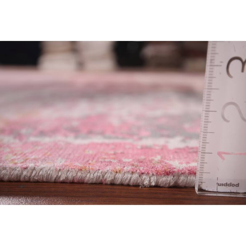 Contemporary Abstract Indian Area Rug Hand-Knotted Modern Wool Carpet - 5'11"x 8'11"