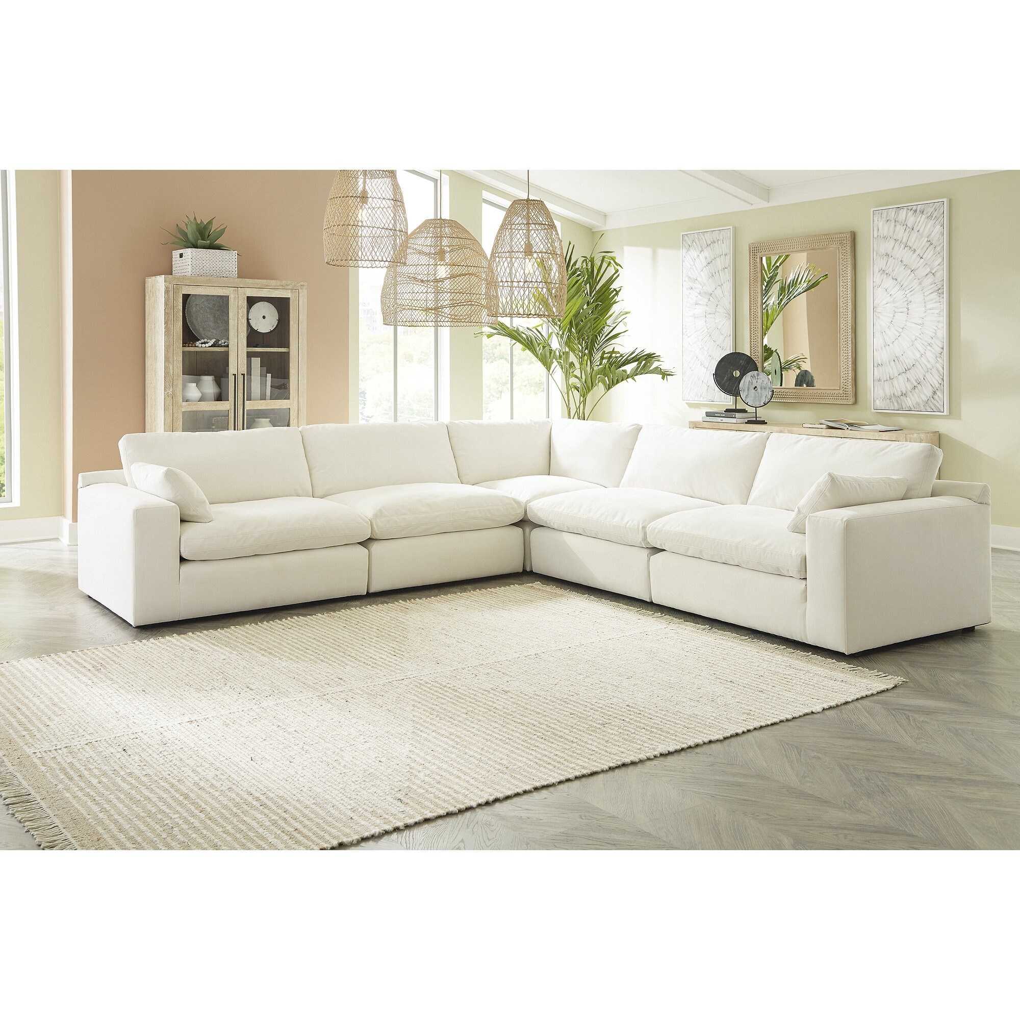Signature Design by Ashley Next-Gen Gaucho 5-Piece Sectional - Bed