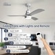 preview thumbnail 84 of 86, Sofucor 48/52 Inch Ceiling Fan with Light, Solid Wood Blades for Living Room, Bedroom,Smart Optional