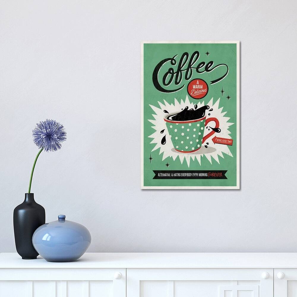 iCanvas "Saved By Coffee" by Ester Kay Canvas Print