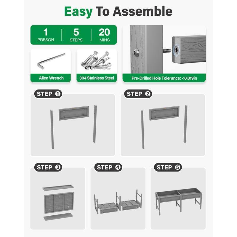 WINSOON Raised Garden Bed