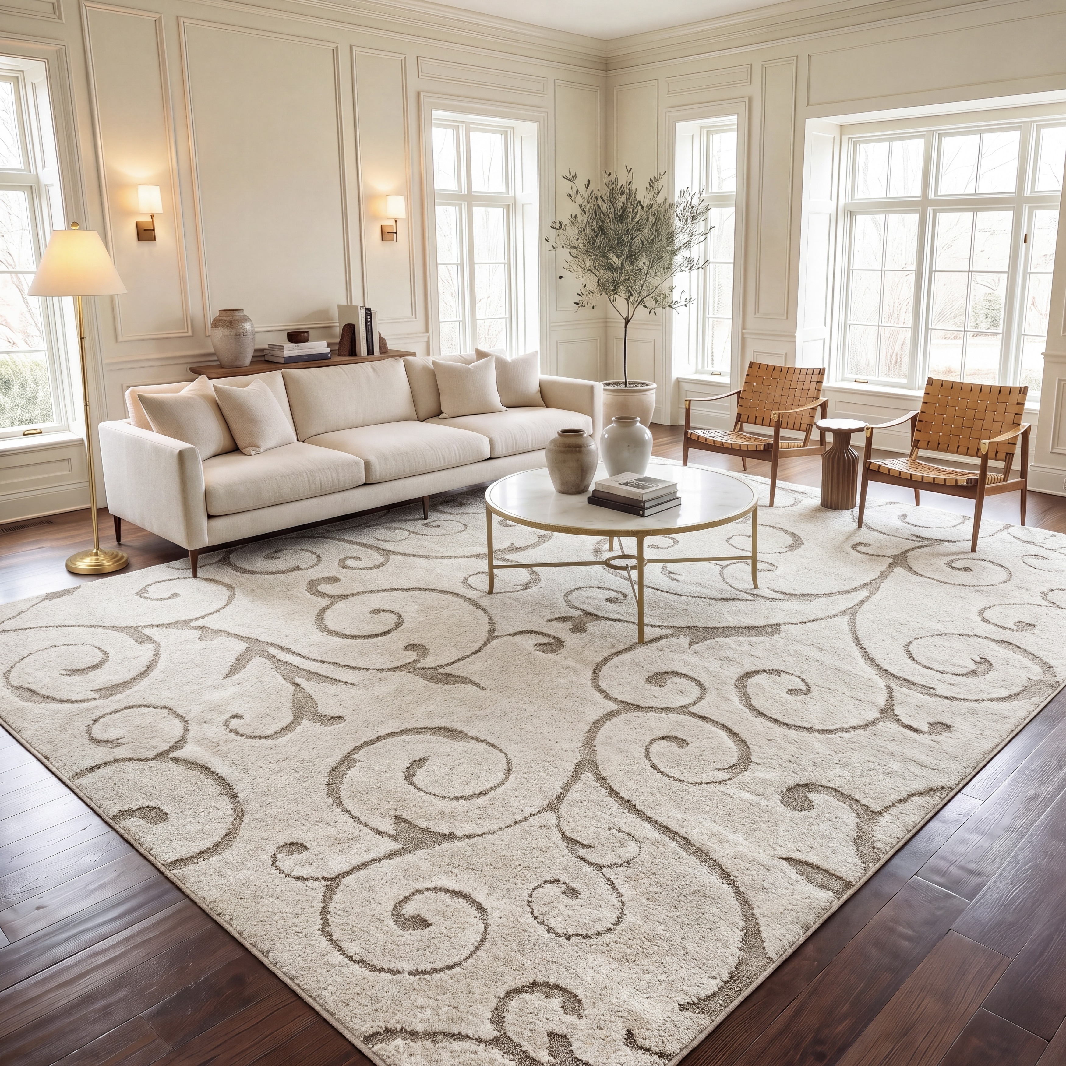 SAFAVIEH Florida Ryung Shag Scroll 1.2-inch Thick Textured Rug