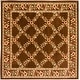 preview thumbnail 74 of 141, SAFAVIEH Lyndhurst Setareh Traditional Oriental Trellis Rug 6'7" Square - Brown - Square