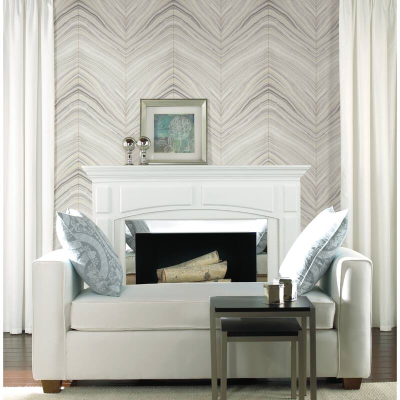 Paul, Onyx Strata Wallpaper, 27 in x 27 ft = 60.75 ft sq, Wallpaper Roll
