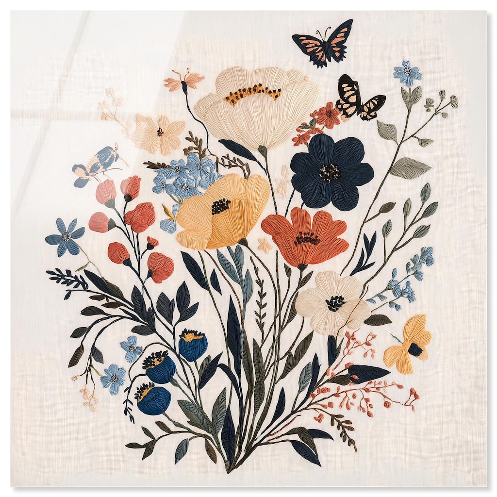 Garden of Threads I Acrylic by Art Remedy, Ready to Hang